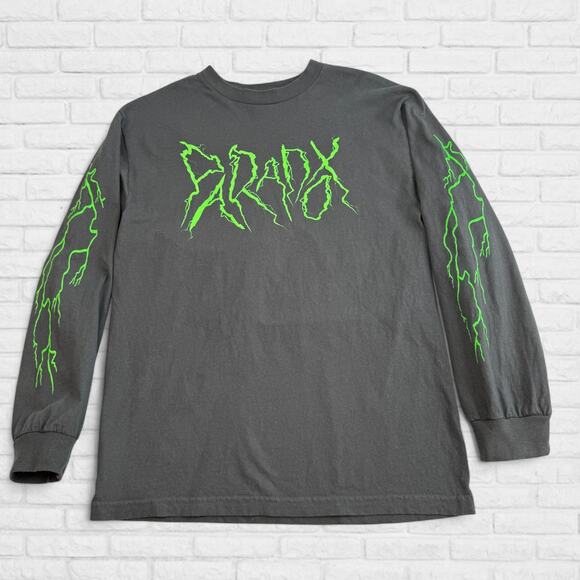 Paradox Lab Lightning Strike Shirt Mens Medium Gray Green Long Sleeve USA - Picture 1 of 7